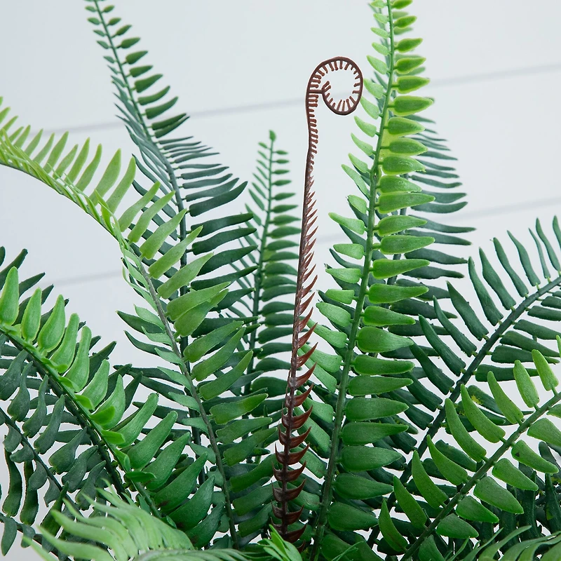 Nearly Natural 16in Green Fern Artificial Plant