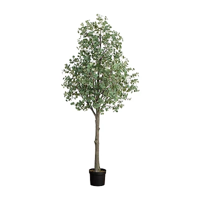 Nearly Natural 12ft. Green Eucalyptus Indoor Artificial Tree