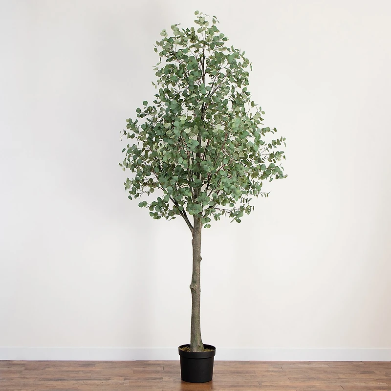 Nearly Natural 12ft. Green Eucalyptus Indoor Artificial Tree