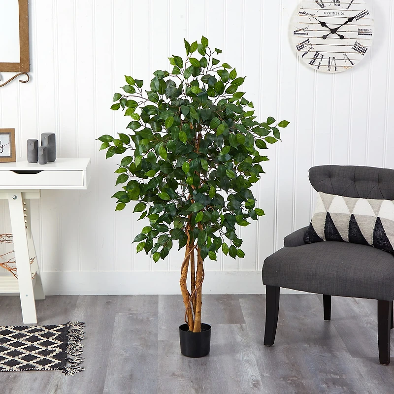 Nearly Natural 4ft. Green Ficus Indoor Artificial Tree