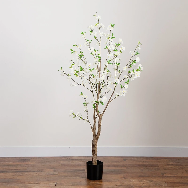 Nearly Natural 6ft. Green Deluxe Cherry Blossom Indoor Artificial Tree