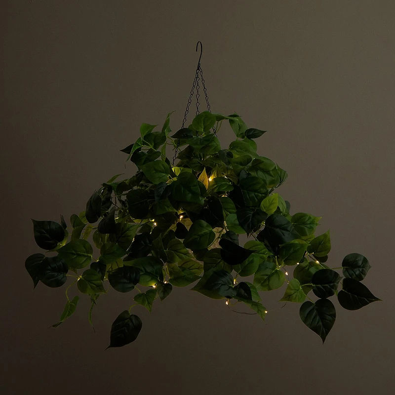 Nearly Natural 24in. Green Lighted Philodendron Artificial Plant