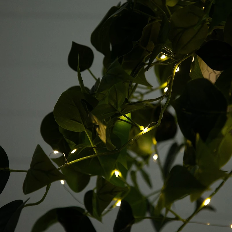 Nearly Natural 24in. Green Lighted Philodendron Artificial Plant