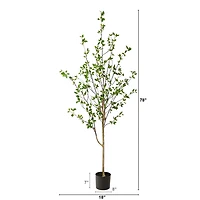 Nearly Natural 6.5ft. Green Citrus Indoor Artificial Tree