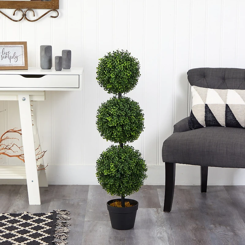 Nearly Natural 3ft. Green Boxwood Topiary