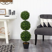 Nearly Natural 3ft. Green Boxwood Topiary