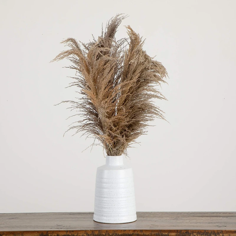 Nearly Natural 30in. Brown Dried Natural Pampas Floral Arrangement