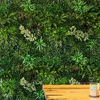 Nearly Natural 40in. X 40in. Green Amazon Rainforest Wall Panel Artificial Plant
