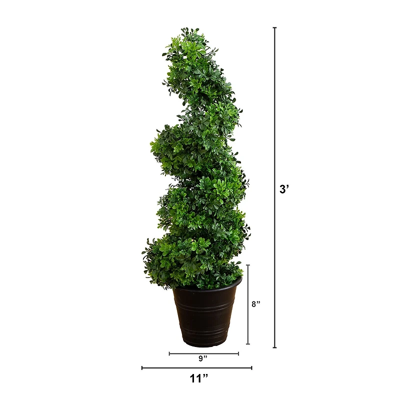 Nearly Natural 3ft. Green Boxwood Topiary