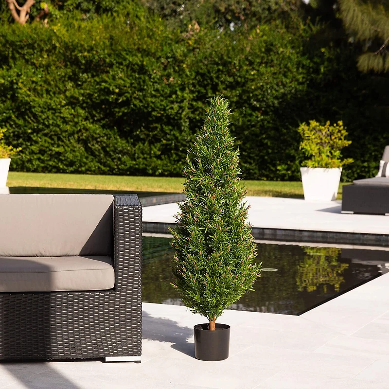 Nearly Natural 4ft. Green Rosemary Topiary