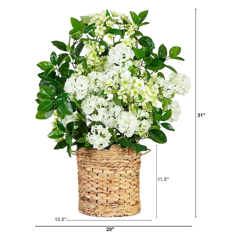 Nearly Natural 31in Green Mixed Flower Arrangement Floral Arrangement