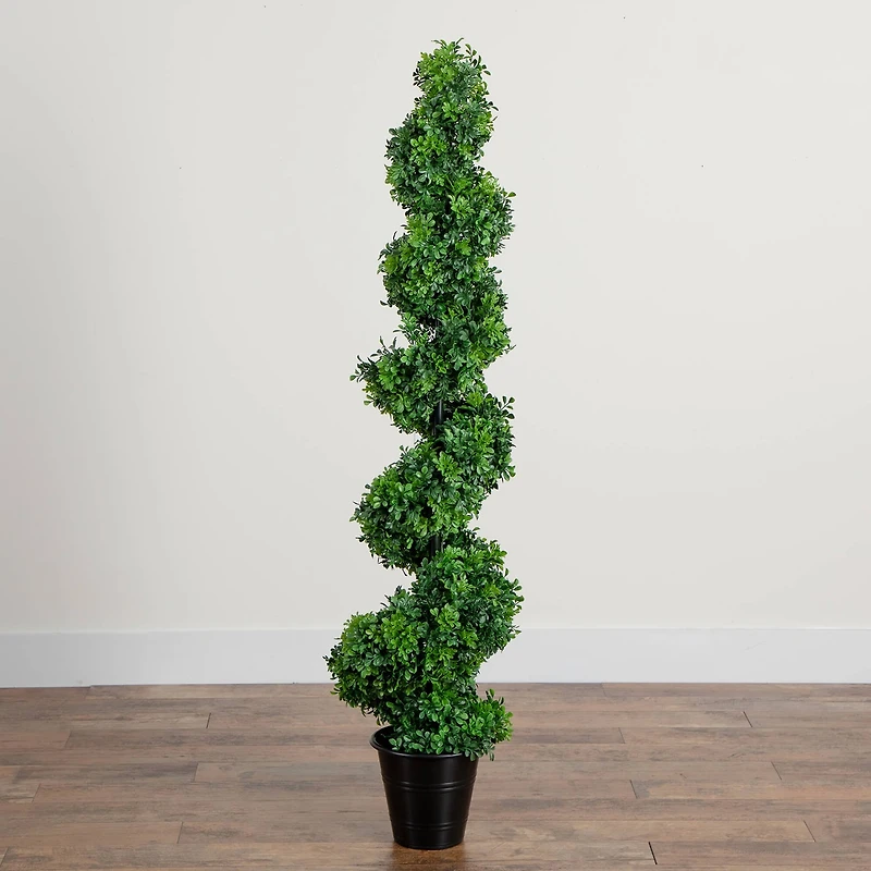 Nearly Natural 5ft. Green Boxwood Topiary