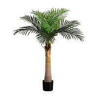 Nearly Natural 4ft. Green Coconut Palm Indoor Artificial Tree
