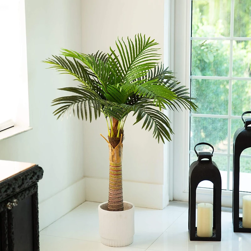 Nearly Natural 4ft. Green Coconut Palm Indoor Artificial Tree