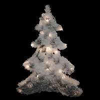Northlight 28" Led Lighted 2d Tinsel And Pine 2 Foot Pine Christmas Tree