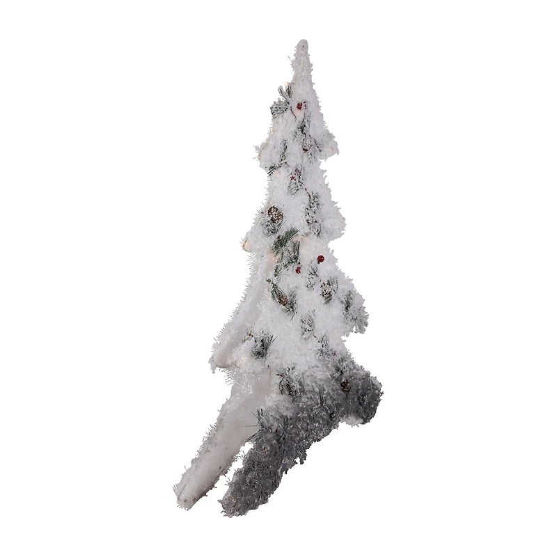 Northlight 28" Led Lighted 2d Tinsel And Pine 2 Foot Pine Christmas Tree