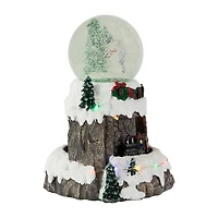 Northlight 9" Led Lighted Animated And Musical Snowman And Train Christmas Snow Globe