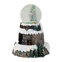 Northlight 9" Led Lighted Animated And Musical Snowman And Train Christmas Snow Globe