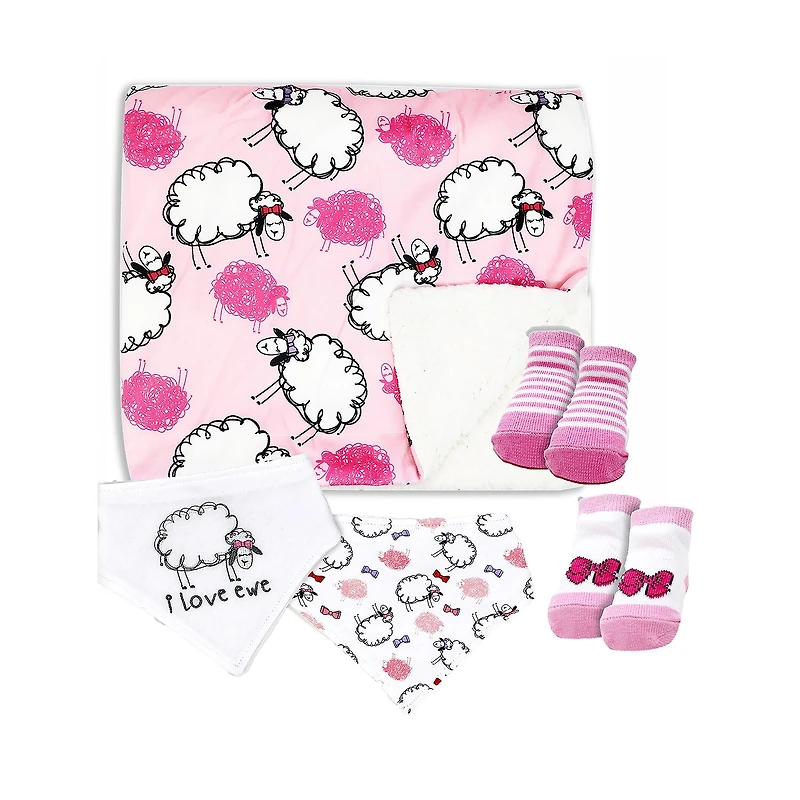 3 Stories Trading Company Baby Boys And Girls 5 Piece Blanket Set