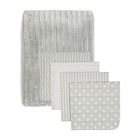 3 Stories Trading Company Baby Striped Blanket And 4 Receiving Blankets