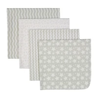 3 Stories Trading Company Baby Striped Blanket And 4 Receiving Blankets