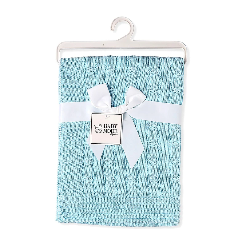 3 Stories Trading Company Baby Cable Knit Gift Set 2-pc. Blanket