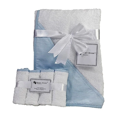 3 Stories Trading Company Baby Hooded Bath Towel With 4 Wash Cloths 5-pc