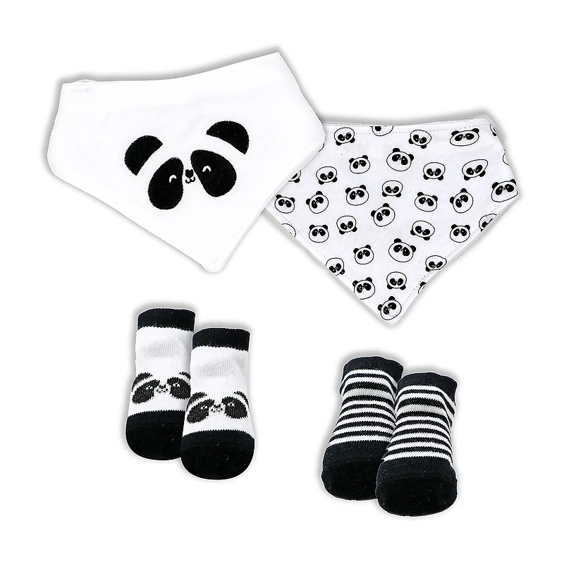3 Stories Trading Company Baby Girls Bibs And Socks Set 8-pc.
