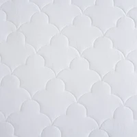 Sleep Philosophy All Natural Cotton Percale Quilted Mattress Pad with Spandex Snug-on Slip Fit Skirt