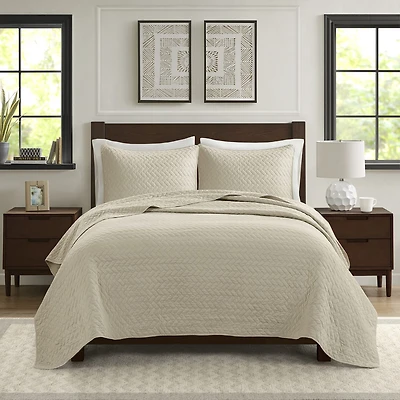 Madison Park Velvet Touch 3-pc. Coverlet Set