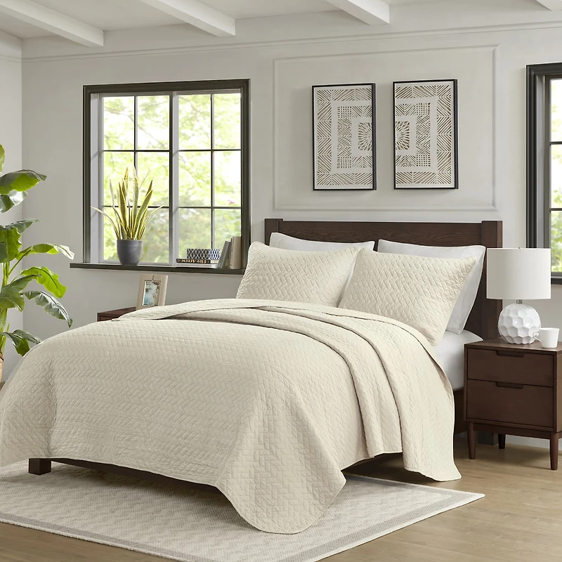 Madison Park Velvet Touch 3-pc. Coverlet Set