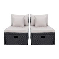 Pramla  4-pc. Patio Lounge Chair and Ottoman Set