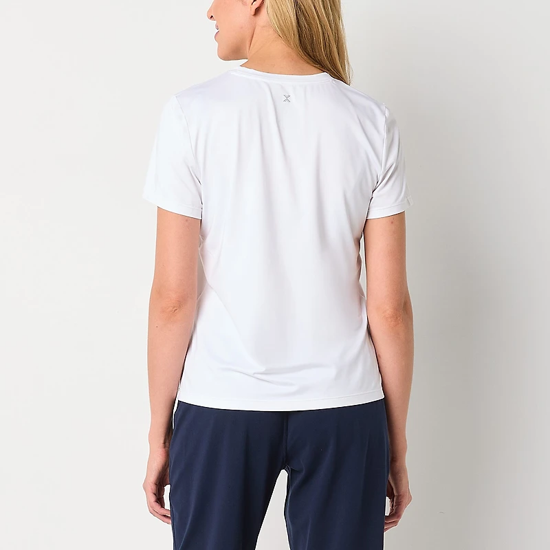 Xersion Womens Performance Crew Neck Short Sleeve T-Shirt