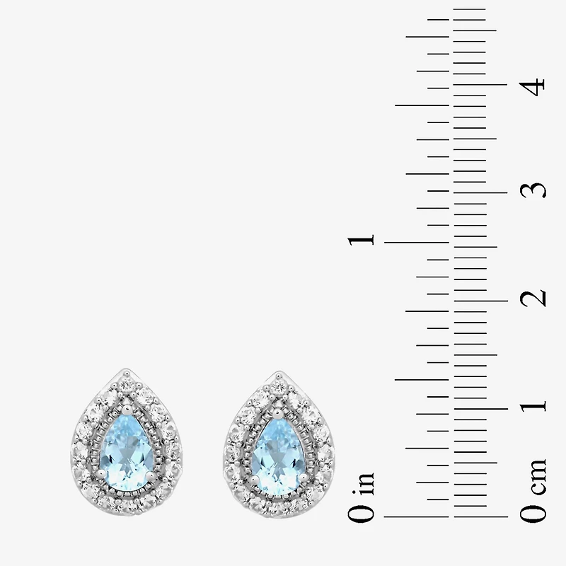 Gemstone Sterling Silver 2-Pc Pear Jewelry Set