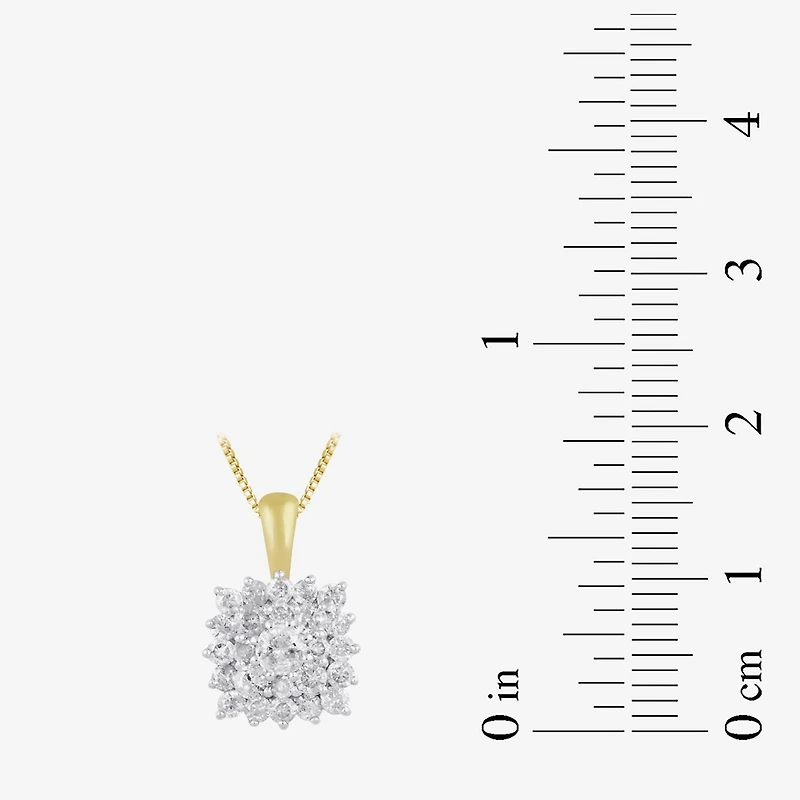 Womens 1 CT. T.W. Natural White Diamond 10K Gold 2-pc. Jewelry Set