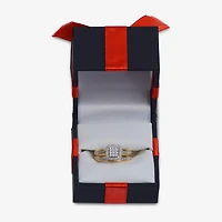 Surrounded by Love Womens 1/5 CT.T.W. Natural Diamond Sterling Silver or 14K Gold Over Cushion Side Stone Halo Bridal Set