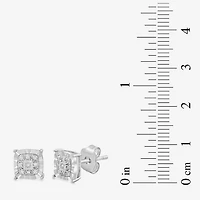 (H-I / I2-I3) Womens 1/5 CT. Lab Grown White Diamond Sterling Silver Round 2 Pair Earring Set