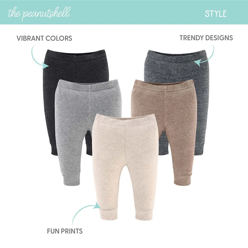 The Peanutshell Baby Unisex Easy-on + Easy-off Mid Rise Straight Regular Fit Pull-On Pant