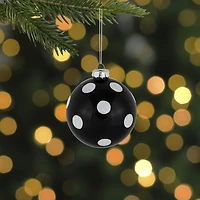 Northlight 4" Polka Dot Glass Ball Christmas Ornament