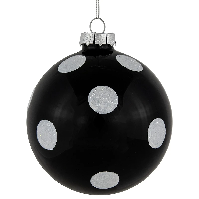 Northlight 4" Polka Dot Glass Ball Christmas Ornament