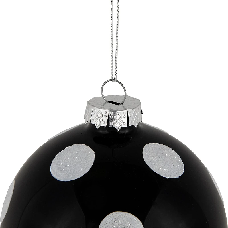Northlight 4" Polka Dot Glass Ball Christmas Ornament