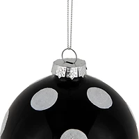 Northlight 4" Polka Dot Glass Ball Christmas Ornament
