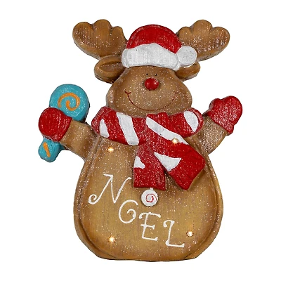 Northlight 14" Led "Noel" Gingerbread Reindeer Gingerbread House