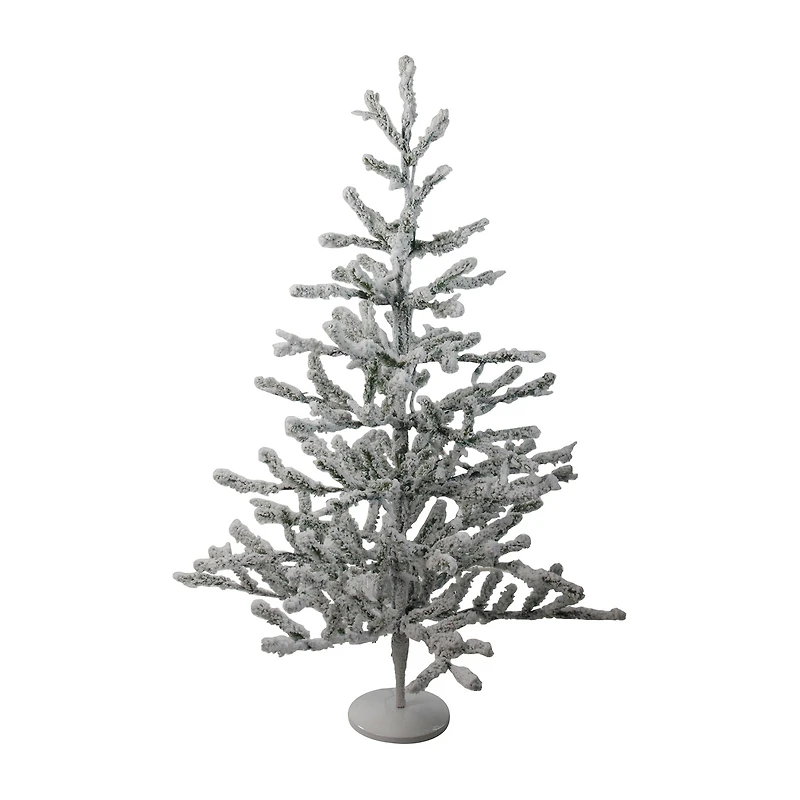 Northlight 36" Green Flocked Alpine Coral 3 Foot Flocked Pine Christmas Tree