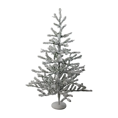 Northlight 36" Green Flocked Alpine Coral 3 Foot Flocked Pine Christmas Tree