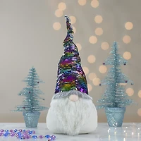 Northlight 24" Gnome With Rainbow Flip Sequin Hat Christmas Gnome