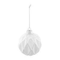 Northlight 4" 4ct Embossed Diamon Glass Ball Christmas Ornament