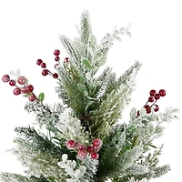 Northlight 24" Flocked Balsam Pine Artificial Mini In Burlap Base 2 Foot Flocked Pine Christmas Tree