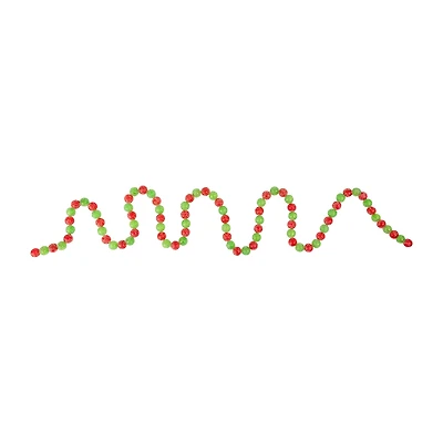 Northlight 6ft Glittered Candy Drop Christmas Indoor Garland