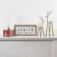 Northlight 10" Small Bronze Reindeer Pillar Candle Holder
